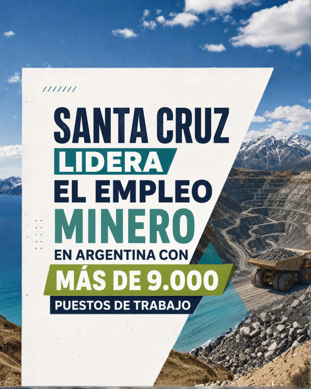 Santa Cruz lidera el empleo minero en Argentina con más de 9.000 puestos de trabajo